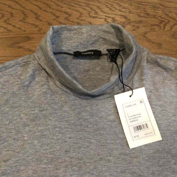 New! Theory Air cashmere Turtleneck Sz L - Picture 4 of 7
